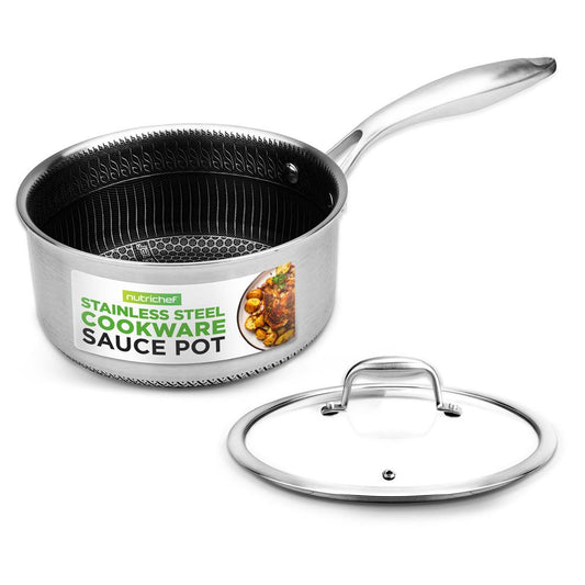 2 QT Sauce Pot - Quick Heat Non-Stick Coating Stainless Steel