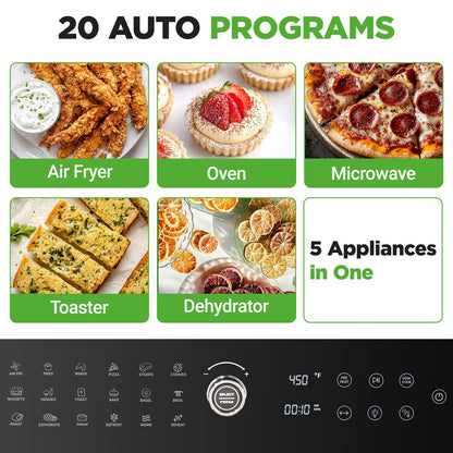 Digital Air Fryer Toaster Oven Combo 32 Qt
