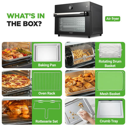Digital Air Fryer Toaster Oven Combo 32 Qt