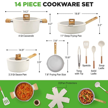 Home Kitchen Cookware Set - NCCWST14WDBG