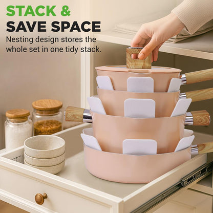 Home Kitchen Cookware Set - NCCWST14WDPK
