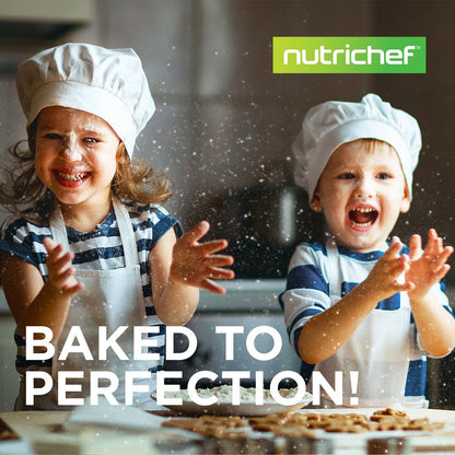 3-Piece Nonstick Baking Pan Set - Easy Clean Carbon Steel 0.4mm Red Handles