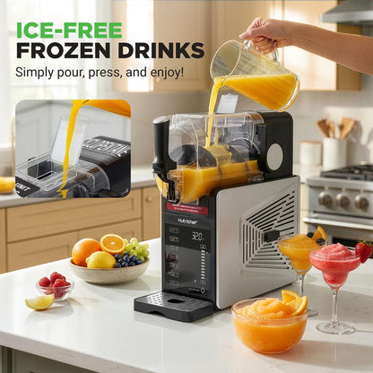 Nutrichef Slushie & Frozen Drink Maker - 7-In-1 Presets: Slush Spiked Slush Milkshake Frappe Frozen Juice Night Mode And Rinse1.9L / 64Oz Capacity With One Touch Panel With Color Display