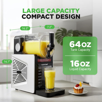Nutrichef Slushie & Frozen Drink Maker - 7-In-1 Presets: Slush Spiked Slush Milkshake Frappe Frozen Juice Night Mode And Rinse1.9L / 64Oz Capacity With One Touch Panel With Color Display